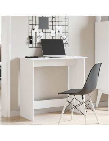 Scrivania Bianca 80x40x75 cm in Legno Multistrato