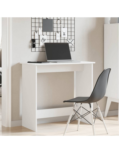 Scrivania Bianca 80x40x75 cm in Legno Multistrato