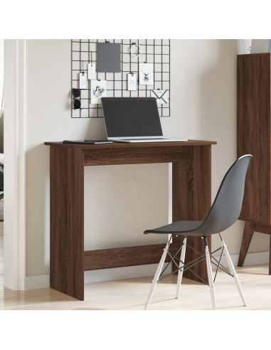Scrivania Rovere Marrone 80x40x75 cm in Legno Multistrato