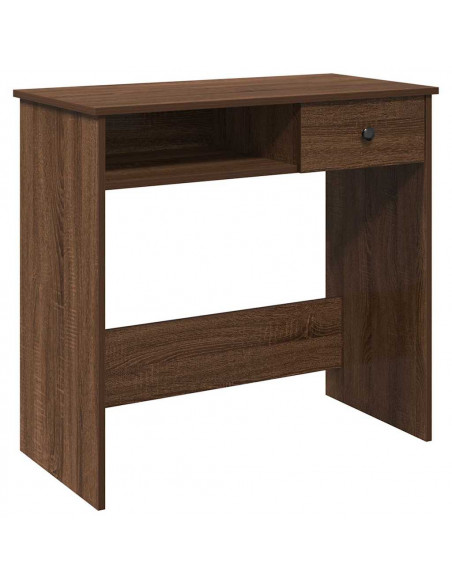 Scrivania Rovere Marrone 80x40x75 cm in Legno Multistrato