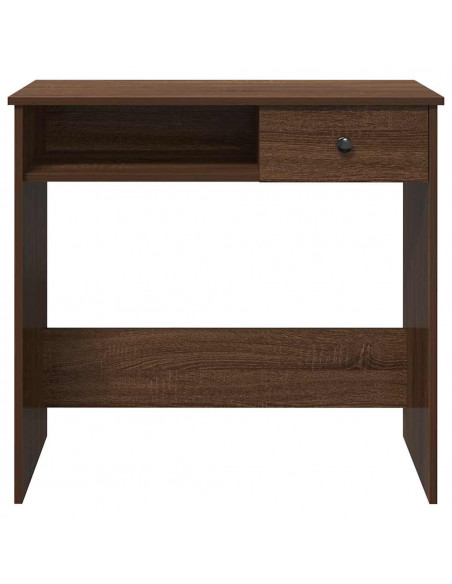 Scrivania Rovere Marrone 80x40x75 cm in Legno Multistrato