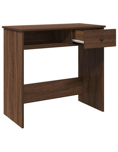 Scrivania Rovere Marrone 80x40x75 cm in Legno Multistrato