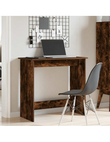 Scrivania Rovere Fumo 80x40x75 cm in Legno Multistrato