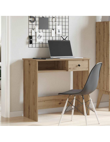 Scrivania Rovere Artigianale 80x40x75 cm in Legno Multistrato