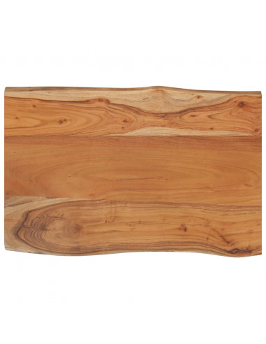 Piano Tavolo 60x40x2,5 cm Rettangolare Legno Acacia Bordi Vivi
