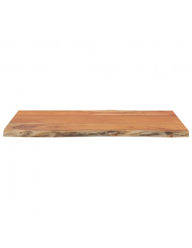 Piano Tavolo 60x40x2,5 cm Rettangolare Legno Acacia Bordi Vivi