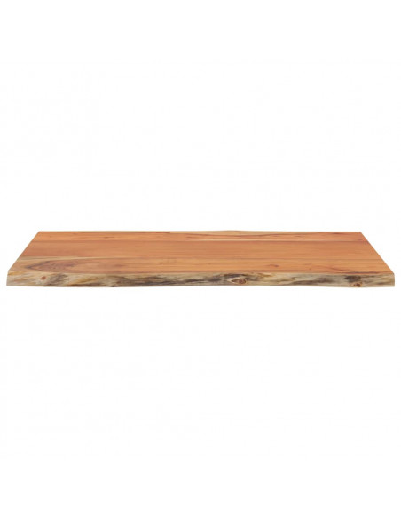 Piano Tavolo 60x40x2,5 cm Rettangolare Legno Acacia Bordi Vivi
