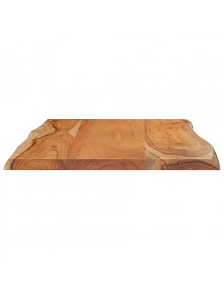 Piano Tavolo 60x40x2,5 cm Rettangolare Legno Acacia Bordi Vivi