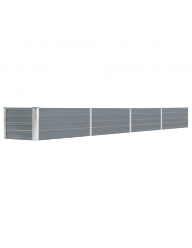Letto Rialzato in Acciaio Zincato 320x40x45 cm Grigio