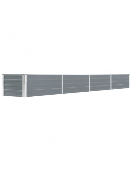 Letto Rialzato in Acciaio Zincato 320x40x45 cm Grigio