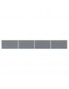 Letto Rialzato in Acciaio Zincato 320x40x45 cm Grigio 2