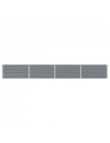 Letto Rialzato in Acciaio Zincato 320x40x45 cm Grigio