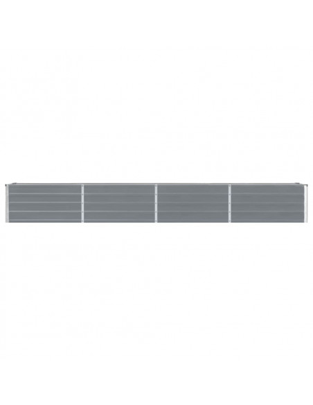 Letto Rialzato in Acciaio Zincato 320x40x45 cm Grigio