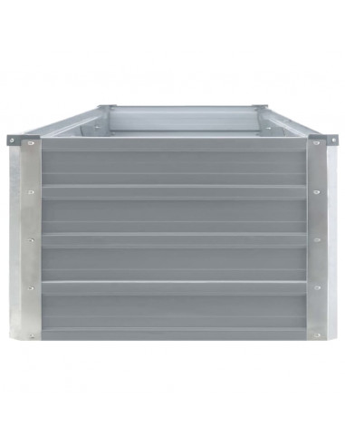 Letto Rialzato in Acciaio Zincato 320x40x45 cm Grigio