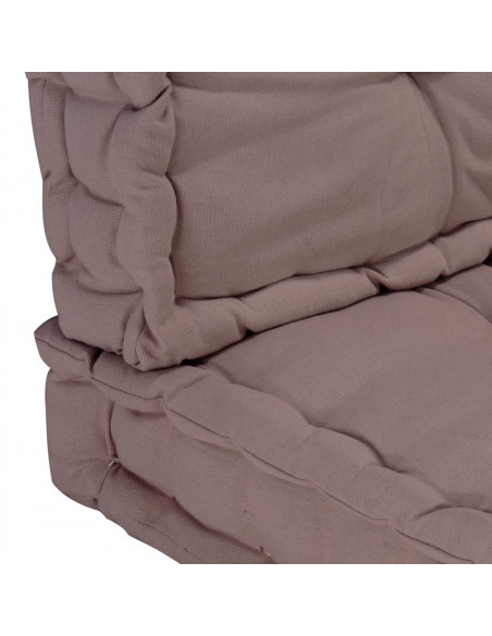 Cuscini per Pallet e Pavimento 2 pz in Cotone Grigio Talpa