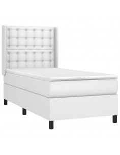 Giroletto a Molle con Materasso Bianco 80x200 cm in Similpelle 2