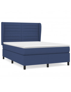 Giroletto a Molle con Materasso Blu 140x200 cm in Tessuto