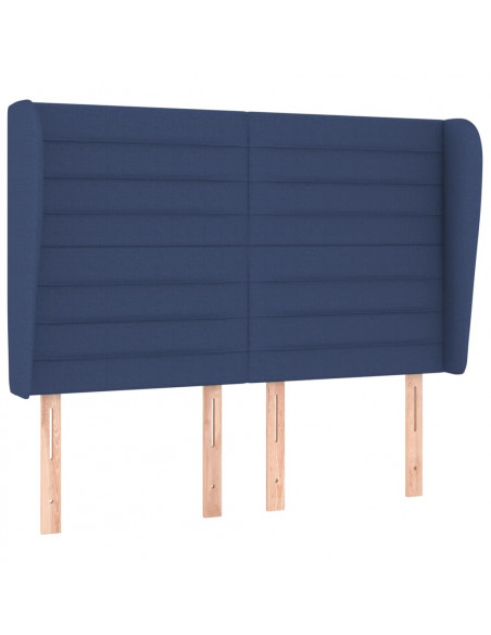 Giroletto a Molle con Materasso Blu 140x200 cm in Tessuto