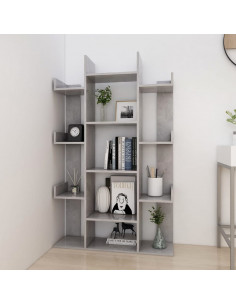 Libreria Grigio Cemento 86x25,5x140 cm in Truciolato 2