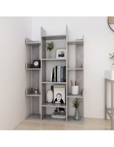 Libreria Grigio Cemento 86x25,5x140 cm in Truciolato