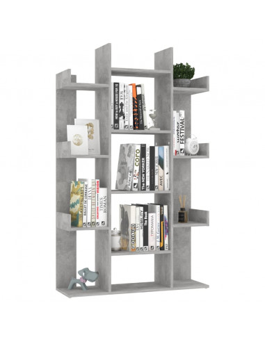 Libreria Grigio Cemento 86x25,5x140 cm in Truciolato