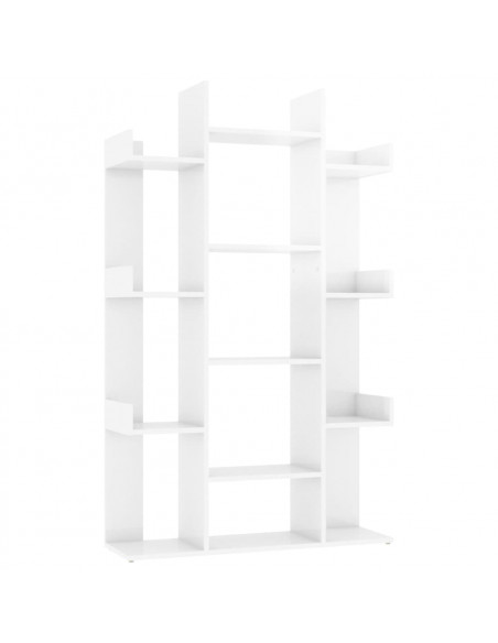 Libreria Bianco Lucido 86x25,5x140 cm in Truciolato
