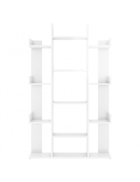 Libreria Bianco Lucido 86x25,5x140 cm in Truciolato