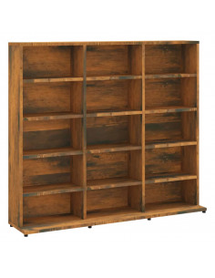 Mobile Porta CD Rovere Fumo 102x23x89,5 cm in Legno Multistrato