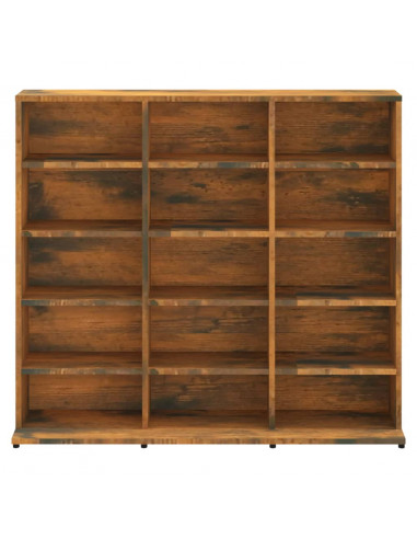 Mobile Porta CD Rovere Fumo 102x23x89,5 cm in Legno Multistrato