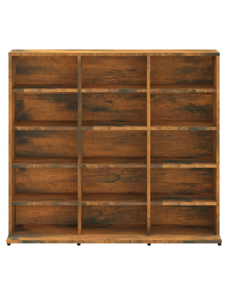Mobile Porta CD Rovere Fumo 102x23x89,5 cm in Legno Multistrato