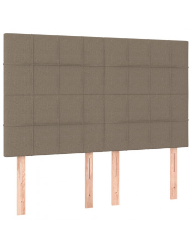 Giroletto a Molle con Materasso Tortora 140x200 cm in Tessuto