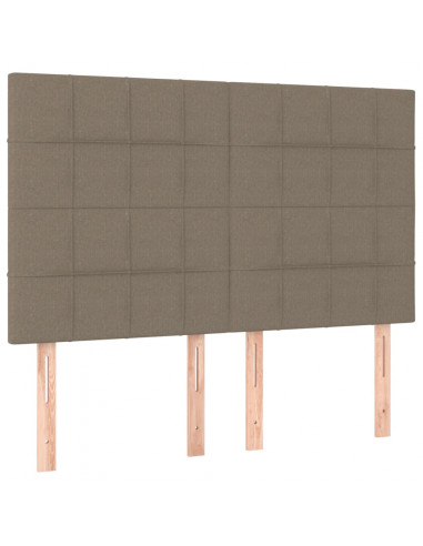 Giroletto a Molle con Materasso Tortora 140x200 cm in Tessuto