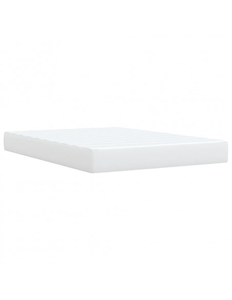 Giroletto a Molle con Materasso Bianco 160x200 cm in Similpelle