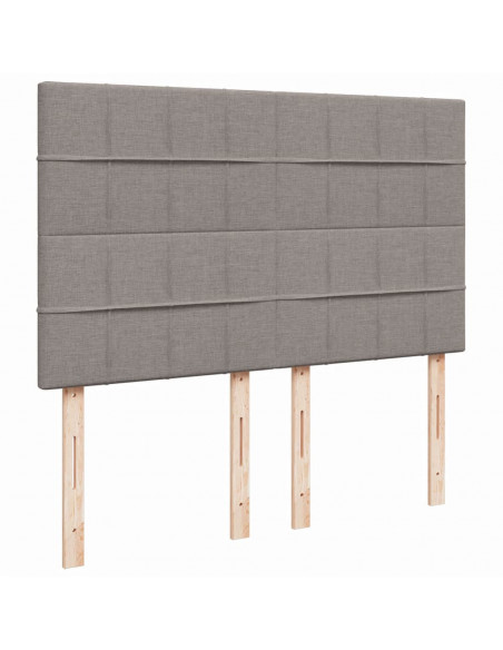 Giroletto a Molle con Materasso Tortora 140x200 cm in Tessuto