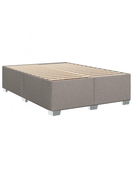 Giroletto a Molle con Materasso Tortora 140x200 cm in Tessuto
