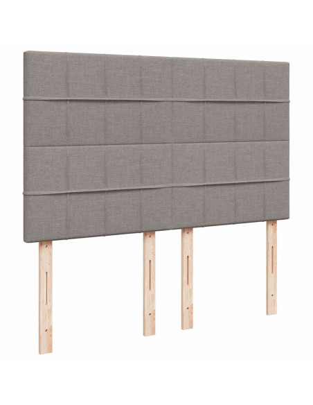 Giroletto a Molle con Materasso Tortora 140x200 cm in Tessuto