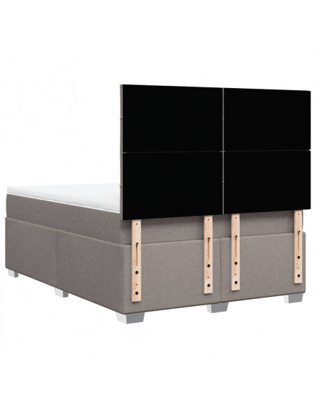 Giroletto a Molle con Materasso Tortora 140x200 cm in Tessuto