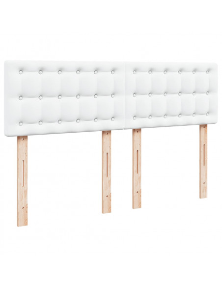 Giroletto a Molle con Materasso Bianco 160x200 cm in Similpelle