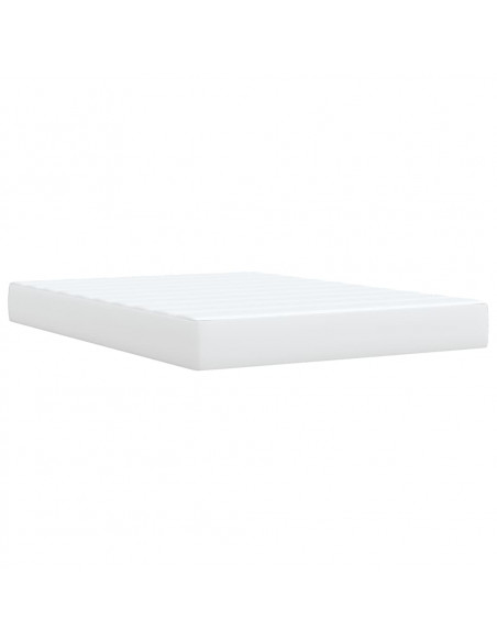 Giroletto a Molle con Materasso Bianco 160x200 cm in Similpelle