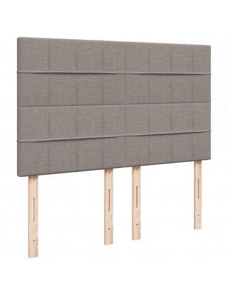 Giroletto a Molle con Materasso Tortora 140x200 cm in Tessuto
