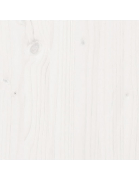 Giroletto con Testiera Bianco 90x190 cm Legno Massello di Pino
