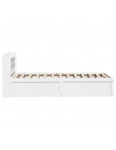 Giroletto con Testiera Bianco 90x200 cm Legno Massello di Pino