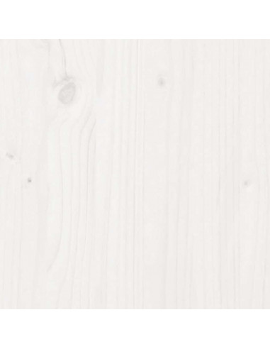 Dormeuse con Cassetti Bianco 90x190 cm Legno Massello di Pino