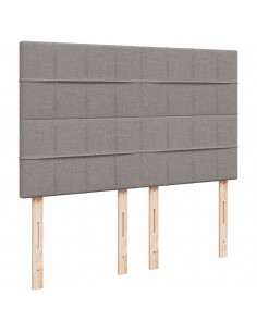 Giroletto a Molle con Materasso Tortora 140x200 cm in Tessuto