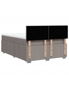 Giroletto a Molle con Materasso Tortora 140x200 cm in Tessuto 2