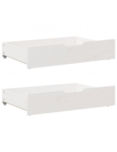 Letto senza Materasso Bianco 120x190 cm Legno Massello di Pino