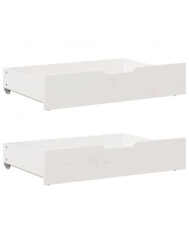 Letto senza Materasso Bianco 140x190 cm Legno Massello di Pino