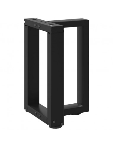 Gambe Tavolino da Caffè a T 2 pz Nero 38x25x(42-43) cm Acciaio