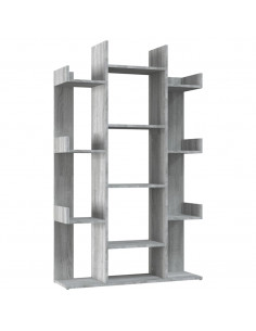 Libreria Grigio Sonoma 86x25,5x140 cm in Legno Multistrato