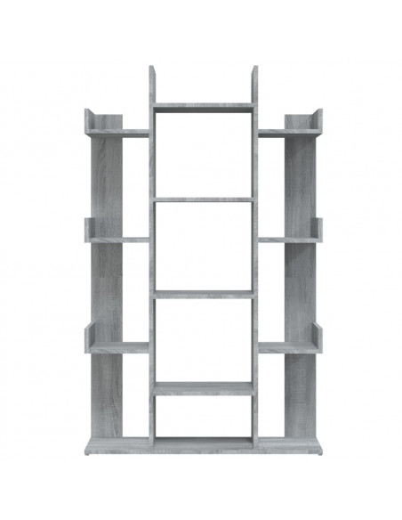 Libreria Grigio Sonoma 86x25,5x140 cm in Legno Multistrato